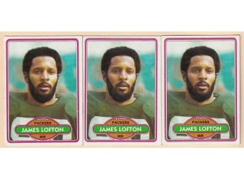1980 Topps James Lofton Three Cards