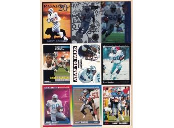 Lot Of 9 Barry Sanders Football Cards