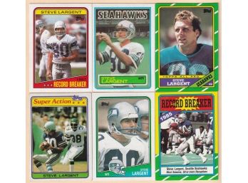 Lot Of Six Topps Steve Largent Cards