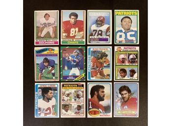 Lot Of 12 1970's Football Cards