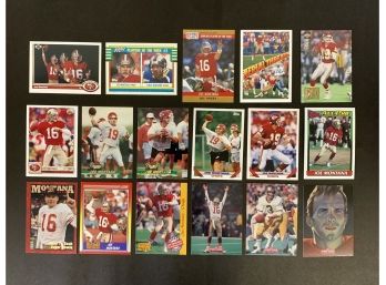 Lot Of 17 Joe Montana Football Cards
