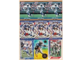 Lot Of 9 Barry Sanders Football Cards