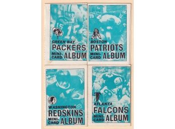1969 Topps Mini Card Albums: Falcons, Redskins, Packers, Patriots