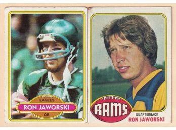 Two Topps Ron Jaworski Cards