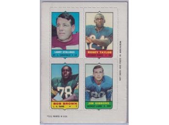 1969 Topps Four In One Mini Stallings, Taylor, Brown, Gibbons