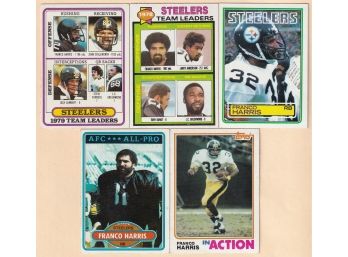 Lot Of Five Topps Franco Harris Cards