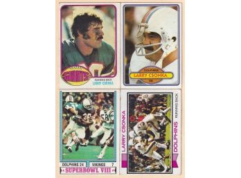 Lot Of Four Topps Larry Csonka Cards