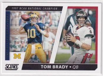 2021 Score Collegiate Champions Tom Brady 1997 NCAA National Champion