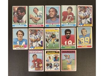 Lot Of 11 1970's Football Cards