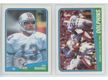 Two 1988 Topps Dan Marino Cards