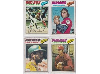 Lot Of 4 1977 Topps Baseball Cards