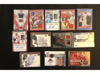 Lot Of 12 Sports Relic Cards