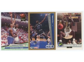 3 1992 Shaquille O'Neal Rookie Cards