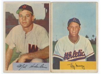 2 1954 Bowman Baseball Cards Hoderlein & Murray