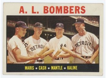 1964 Topps A.L. Bombers Maris - Cash - Mantle - Kaline