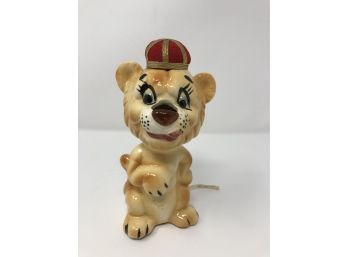 Vintage Sewing Collectible Pin Cushion Tape Measure Lion Made In Japan