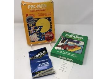 Vintage Atari And Activision Game Boxes And Paper Work Only (NO GAMES)
