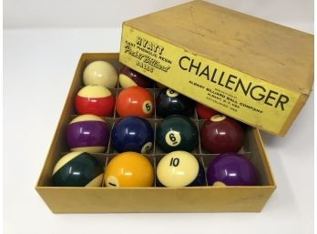 Vintage Set Of Hyatt Challenger Pocket Billiard Balls