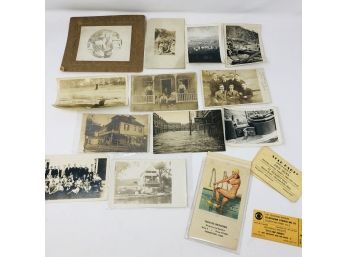 Large Collection Of Antique Photos And Advertising Ephemera