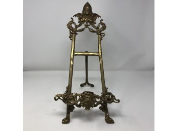 Very Ornate Brass Easel Art Display