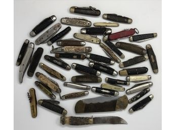 Huge Collection Of Vintage Pocket Knives