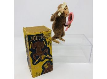 Vintage Jolly Jacko Windup Toy In Original Box - Works!!