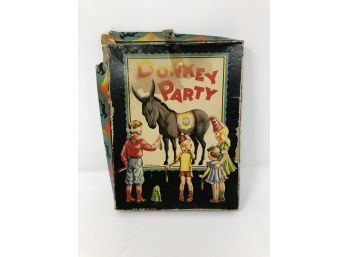 Antique Donkey Party Pin The Tail On The Donkey Game