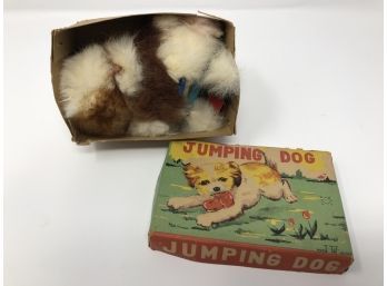 Vintage Jumping Dog Toy In Orginal Box