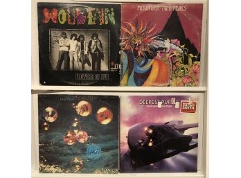 Collection Of Classic Rock Albums Including Mountain And Deep Purple