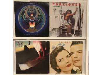 Collection Of 80s Rock Albums Including Journey, Foreigner And Styx