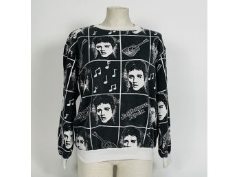 Vintage Elvis All Over Print Sweatshirt