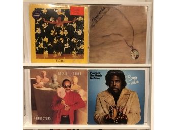 Collection Of R&b And Pop Albums Including Stevie Wonder And Barry White