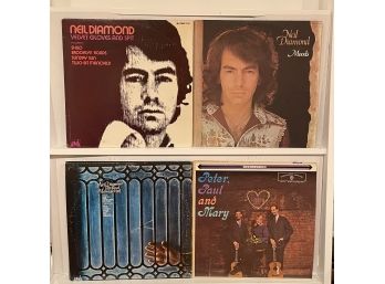 Collection Of Albums Including Neil Diamond And Peter, Paul And Mary