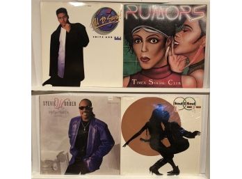 Collection Of R&b And Pop Albums Including Stevie Wonder And Social Club