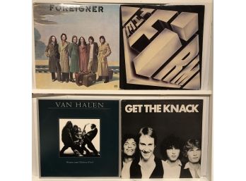 Collection Of 80s Rock Albums Including Van Halen And Get The Knack