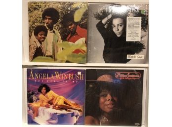 Collection Of R&b And Pop Albums Including The Jackson 5 And Angela Winbush