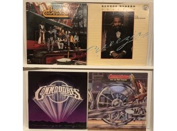 Collection Of R&b And Pop Albums Including Brass Construction And The Commodores