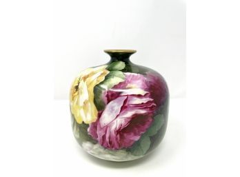 Antique Firenze Ware Porcelain Vase - Signed