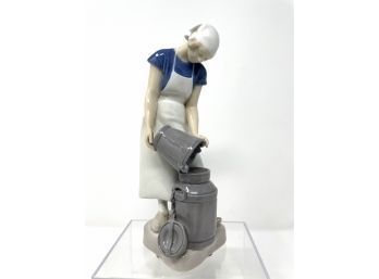 Bing And Grondahl Milk Maid Porcelain Figure