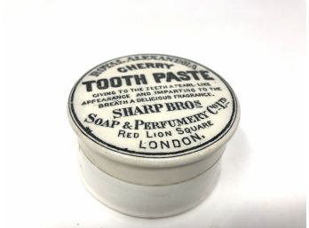 Antique Royal Alexandra Cherry Toothpaste Jar - Sharp Bros London