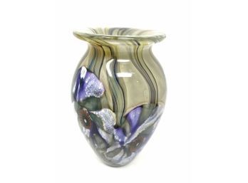 Beautiful Robert Eickholt Signed Art Glass Vase (2006)