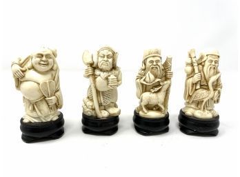Collection Of Four Oriental Resin Figures