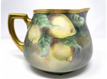 Limoges Handpainted Pitcher - Signed
