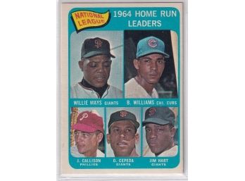 1965 Topps 1964 Home Run Leaders: Mays - Williams - Callison - Cepeda - Hart