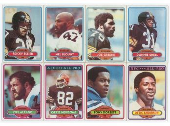 Lot Of 8 1980 Topps Football Cards