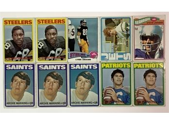 Lot Of 10 1970's Topps Football Cards