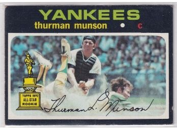 1971 Topps Thurman Munson 1970 All-Star Rookie