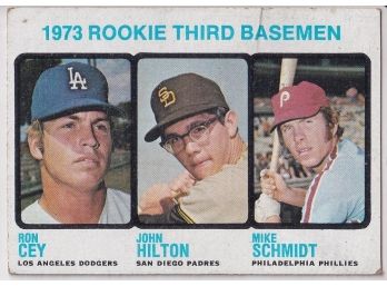 1973 Topps Rookie Third Basemen Cey, Hilton, Schmidt