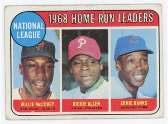 1969 Topps 1968 N.L. Home Run Leaders: W. McCovey - R. Allen - E. Banks