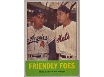 1963 Topps Friendly Foes Snider & Hodges